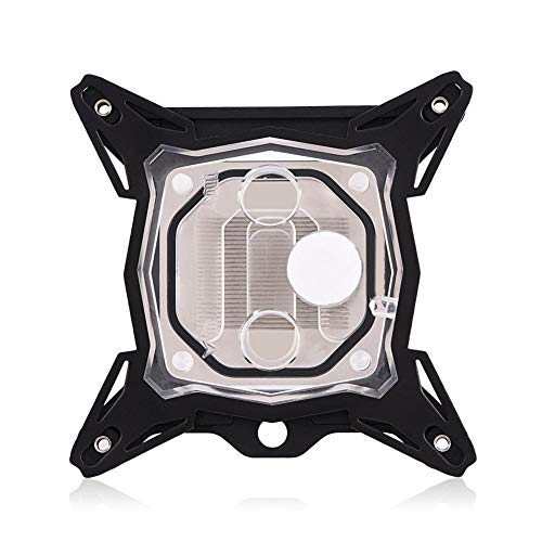 Diyeeni Universal CPU Wasserblock 50 x 50 mm Kupferbasis, 0,3 mm Miniatur-CPU-Wasserkühler für Intel 775/115x/2011, 4-Pin G1/4 Wasserkühlblock für effektivere Kühlung von Diyeeni