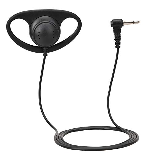 Diyeeni Walkie Talkie Hörmuschel, D-Form, 3,5 mm Funkgeräte Kopfhörer, Ohrclip Sicherheitsohrhörer mit 90cm Kabel von Diyeeni