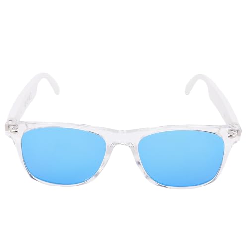 Smart Brille mit AI -Übersetzer, Bluetooth -Brille mit 144 Übersetzung, Blaue Sonnenbrille für Männer & Frau, Offenes Ohr -Sound mit Mikrofon & Lautsprechern, (Blaue Linse mit weißem Rahmen) von Diyeeni