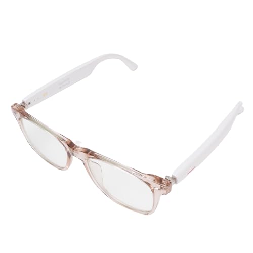 Smart Gläses Offenes Ohr, Bluetooth -Brille mit Sprachassistent & Mikrofon, Intelligente Audio -Sonnenbrille für Männer Frauen, Magnetisches Ladung, (Rosa und weißer Rahmen) von Diyeeni