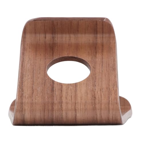 Telefon-Tablet-Ständer aus Holz, Walnussholzkonstruktion, Ergonomisches Design, rutschfeste TPU-Unterlage, Tragbar und Vielseitig, für Telefon-Tablet (Nussbaum) von Diyeeni