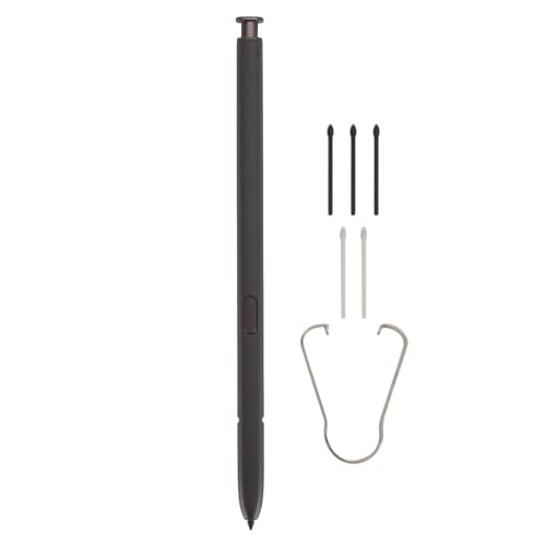 Touchscreen-Eingabestift für S24 Ultra, 0,7 Mm Feine Spitzen, Fernbedienung, Air Command, Premium-Aluminiumlegierung, Hochempfindlicher Touchscreen-Eingabestift-Ersatz (Black) von Diyeeni