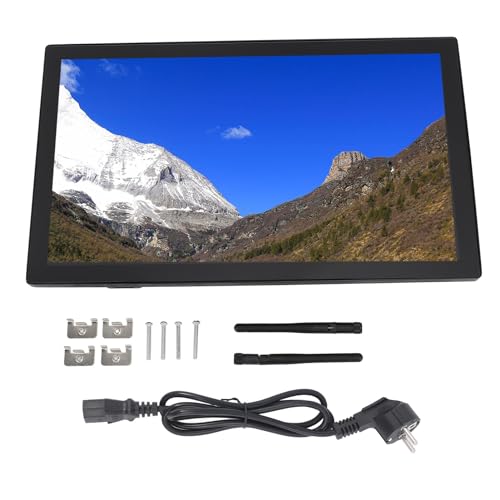 Tragbarer Display 15,6 Zoll, 1080P 60 Hz-Display für Büroreisen, 16:9-Breitbildschirm, Integrierter 3D-Stereolautsprecher, Dual-Industrie-Panel-Display für (EU-Stecker 100–240 V) von Diyeeni