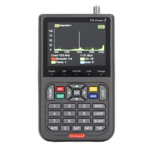 V8 Finder 2 Satellitenfinder, DVB S2X S2S & MPEG-2 MPEG-4 Messgerät, Digitaler Satellitenfinder mit 3,5-Zoll-Bildschirm, Unterstützt Automatische Winkelberechnung, V8 Finder 2 Satellitenfinder, DVB S2X S2S & MPEG-2 MPEG-4 Messgerät, Digitaler Satellitenfinder mit 3,5-Zoll-Bildschirm, Unterstützt Automatische Winkelberechnung, von Diyeeni