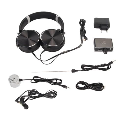 Wasserleckerkennung, Rohrleckdetektor-Kit mit 20000-facher Verstärkung, mit Verstellbarem Kopfhörer für Verschiedene Bedingungen, Standorte, Drinnen und Draußen (EU-Stecker) von Diyeeni