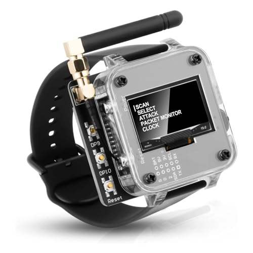 WiFi-programmierbare Uhr V4 mit 3-dB-Antenne, Doppelte Fähigkeit Als Schlechte USB-Uhr, Wiederaufladbarer 1000-mAh-Akku für Einfache Programmierung und Umfassende Sicherheitstests von Diyeeni