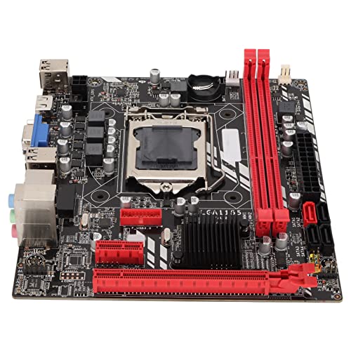 Yctze für Corei7 I5 I3 LGA1155 MATX Motherboard, DDR3 Computer Mainboard 100M Netzwerkkarte, PCIE8X SATA VGA HDMI PCI E1Xx1 COM Pin X1, ALC6625.1 Kanal von Diyeeni