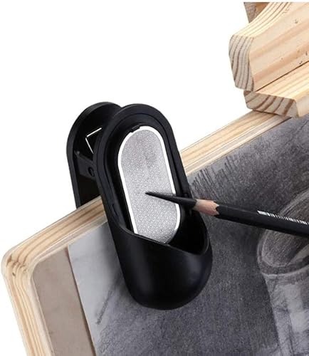 2 stücke Bleistift Spitzer Pointer Skizze Schleifpapier Multifunktions Bleistift Blei Grinder mit Malerei Clip Halter für Student Künstler Holzkohle Zeichnung Werkzeuge von diyfixlcd