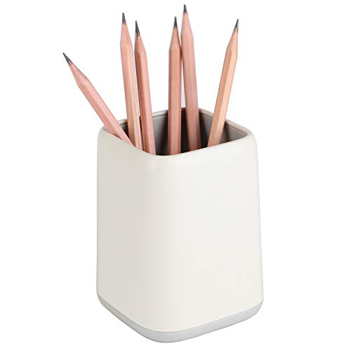 Stifthalter Ständer für Schreibtisch, niedlicher Bleistiftbecher, Topf, Schreibtisch, Organizer, Make-up-Pinselhalter (weiß) von Diyfixlcd