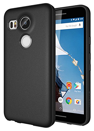 Diztronic N5X-FM-BLK-R Voll Matte Slim Fit Flexible TPU für (Revision 2) LG Nexus 5X (2015) matt schwarz von Diztronic