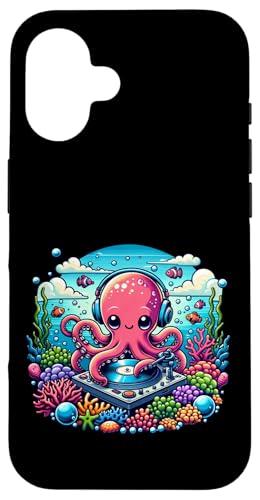 DJ-Oktopus-Kopfhörer, lustig, Oktopus, Jungen, Kinder, Mädchen, Teenager Hülle für iPhone 16 DJ-Oktopus-Kopfhörer, lustig, Oktopus, Jungen, Kinder, Mädchen, Teenager Hülle für iPhone 16 von Dj Octopus With Headphones Graphic