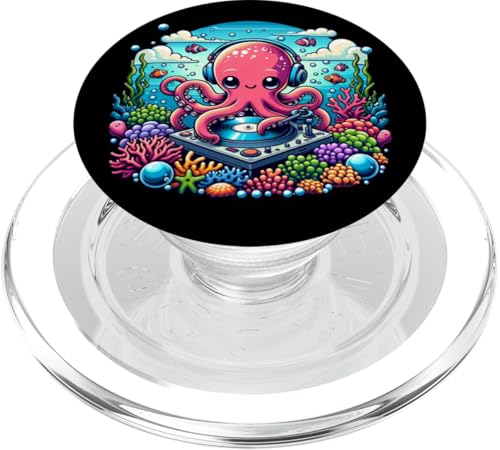 DJ-Oktopus-Kopfhörer, lustig, Oktopus, Jungen, Kinder, Mädchen, Teenager PopSockets PopGrip für MagSafe DJ-Oktopus-Kopfhörer, lustig, Oktopus, Jungen, Kinder, Mädchen, Teenager PopSockets PopGrip für MagSafe von Dj Octopus With Headphones Graphic
