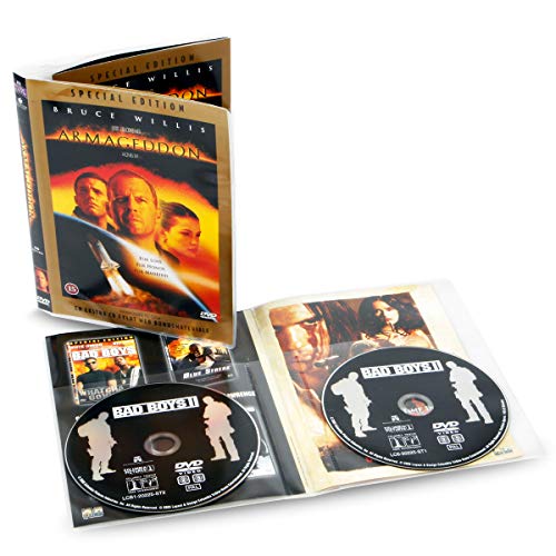3L Fr 10280 Doppel-DVD-Hüllen, transparent, zum Aufbewahren von jeweils 2 Scheiben und 1 Deckel, 50 Stück von Djois