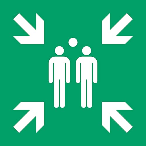 Piktogramm Schild Sammelstelle, Rettungszeichen, Rettungswegschield, Anzeige des Sammelplatzes im Notfall, Tarifold 7510015, ISO 7010, Kunststoff 1,4mm, 300 * 300 mm, grün-weiß Piktogramm Schild Sammelstelle, Rettungszeichen, Rettungswegschield, Anzeige des Sammelplatzes im Notfall, Tarifold 7510015, ISO 7010, Kunststoff 1,4mm, 300 * 300 mm, grün-weiß von Djois
