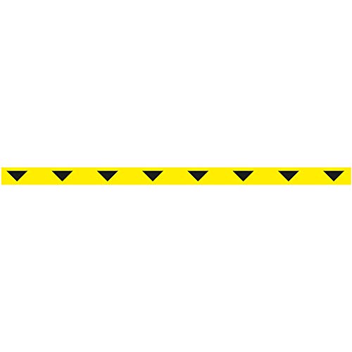 Tarifold Fr 197551 selbstklebendes Klebeband "Halten Sie Abstände sicher – Gelb und schwarze Pfeile – 1000 x 50 mm/Sichtschutzlinie – Beutel 1 Stück von Djois