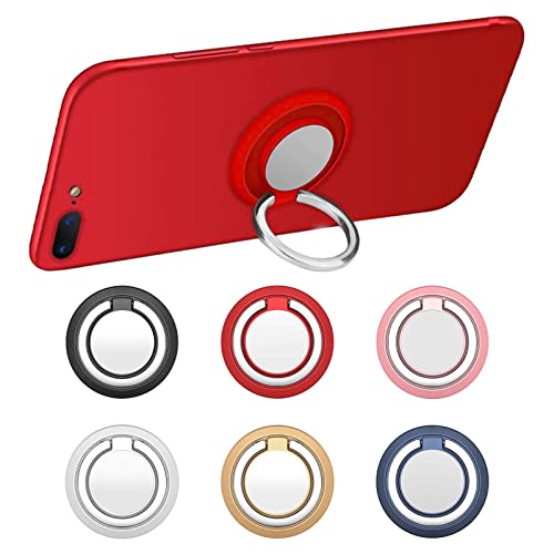 Dkings Handy Ring Halterung Finger Holder Handy Halter 360 Grad Drehung Handy Phone Ring Holder Smartphone Fingerhalter Handyhalterung Finger Grip Kickstand Ständer für Universal Smartphone (Rot) von Dkings