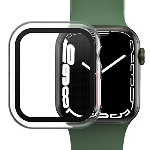 Dkings Hard Hülle mit Glas Displayschutz Kompatibel mit Apple Watch 9 45mm - Hart PC Schutzhülle Vollschutz Kratzfest Display Schutzfolie Ultradünne Schutz Case für iWatch Series 9/8/7 45mm von Dkings