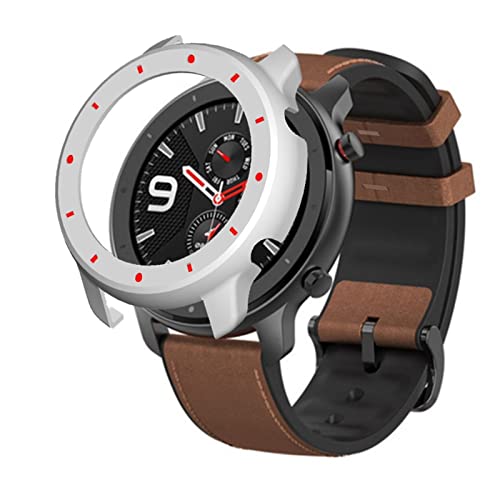 Dkings Hülle Kompatibel mit Amazfit GTR 47mm Schutzhülle - Harter PC Schutzrahmen Ultradünne Kratzfest Stoßfest Schutzhülle für Amazfit GTR 47mm Smartwatch (Weiß) von Dkings