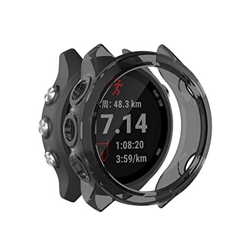 Dkings Hülle Kompatibel mit Garmin Forerunner 245 Schutzhülle, Ultradünne TPU Schutzhülle Kratzfest Hülle für Garmin Forerunner 245 / 245M Smartwatch (Schwarz) von Dkings