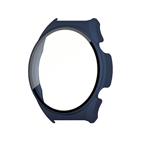 Dkings Hülle mit Glas Displayschutz Kompatibel Xiaomi Watch S1 - Hart PC Schutzhülle Vollschutz Kratzfest Display Schutzfolie Ultradünne Schutz Case für (Blau) von Dkings