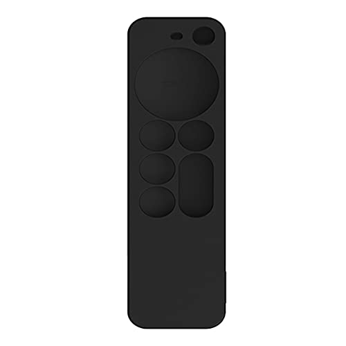 Fernbedienung Hülle Kompatibel mit Apple TV 4K Siri Remote 2021, Leichte rutschfeste Stoßfeste Schutzhülle (Schwarz) von Dkings