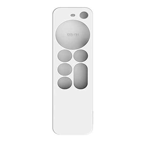 Fernbedienung Hülle Kompatibel mit Apple TV 4K Siri Remote 2021, Leichte rutschfeste Stoßfeste Schutzhülle (Weiß) von Dkings