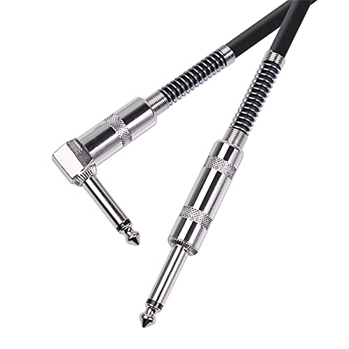 Gitarren Kabel Instrumentenkabel - 6.35mm 1/4 Gerade bis Rechtwinklige Guitar Cable TS Dauerhafte Gitarre Verstärker Kabel für E-Gitarre,Elektronisches Klavier,Bass,Tastatur (1.8M) von Dkings