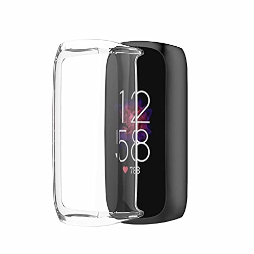 Hülle Kompatibel mit Fitbit Luxe Schutzhülle Schutzfolie, Flexibles TPU Vollschutz Display Schutz Schutzhülle Full Coverage Stoßfestes Displayschutz Hülle (Transparent) von Dkings