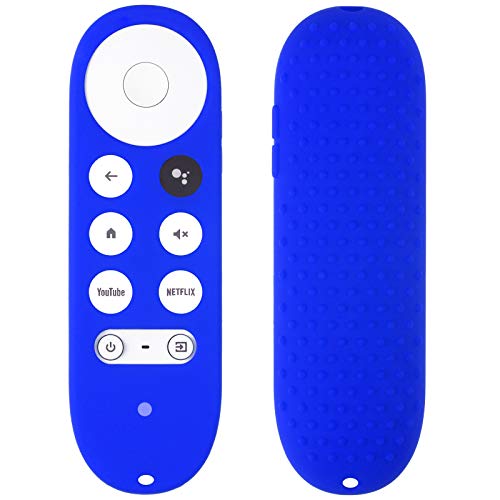 Schutzabdeckung Fernbedienung Hülle für Chromecast with Google TV Fernbedienungsgehäuse Leichte rutschfeste Stoßfeste Fernbedienung Silikonhülle (Blau) von Dkings