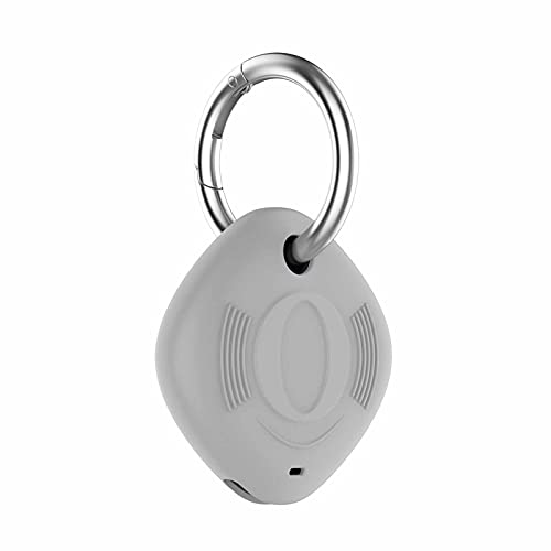 Schutzhülle Kompatibel mit Samsung Galaxy SmartTag - Silikon Bluetooth Tracker Cover mit Schlüsselanhänger für Galaxy SmartTag Hülle (Grau) von Dkings