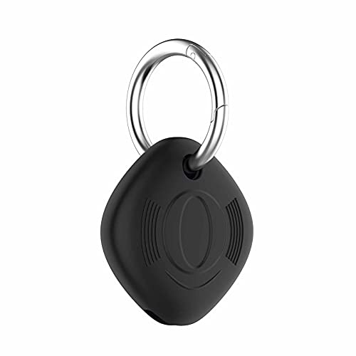 Schutzhülle Kompatibel mit Samsung Galaxy SmartTag - Silikon Bluetooth Tracker Cover mit Schlüsselanhänger für Galaxy SmartTag Hülle (Schwarz) von Dkings