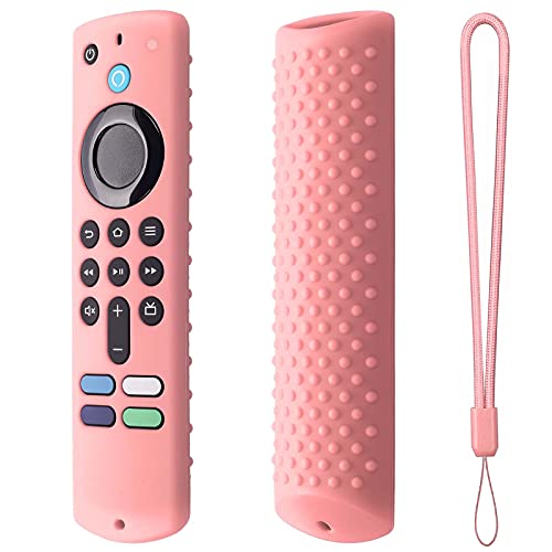 Silikone Schutzhülle für Fire TV (3rd Gen) Fernbedienung - Remote Hülle rutschfeste Stoßfeste Schutz Case Cover für Fire TV Stick (3rd Gen) 2021 (Rosa) von Dkings