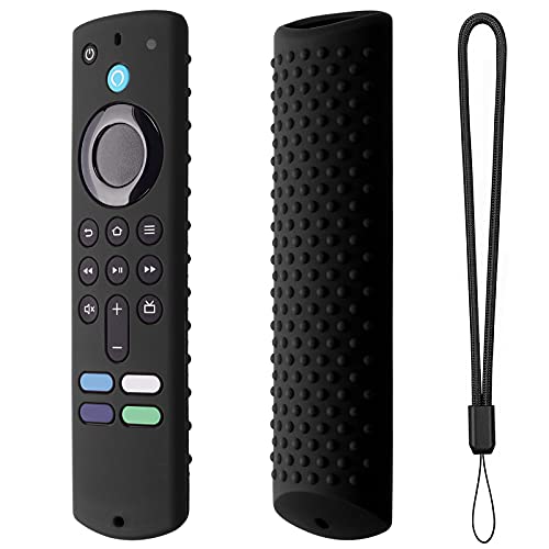 Silikone Schutzhülle für Fire TV (3rd Gen) Fernbedienung - Remote Hülle rutschfeste Stoßfeste Schutz Case Cover für Fire TV Stick (3rd Gen) 2021 (Schwarz) von Dkings