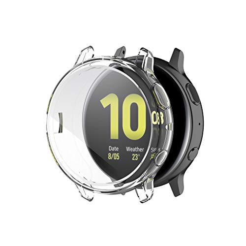 Transparent Schutzhülle Kompatibel mit Samsung Galaxy Watch Active 2 44mm Hülle - TPU Klar Vollschutz mit Displayschutzfolie Kratzfest Ultradünne Schutz Hülle für Samsung Galaxy Watch Active 2 44mm von Dkings