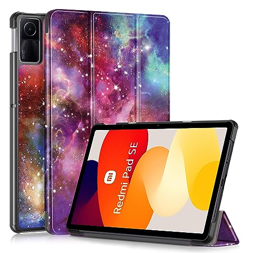 Dlahaby Hülle Kompatibel mit Xiaomi Redmi Pad SE 2023,Schutzhülle mit Standfunktion Flip Case Cover für Xiaomi Redmi Pad SE 11 Zoll Tablet,Galaxie von Dlahaby