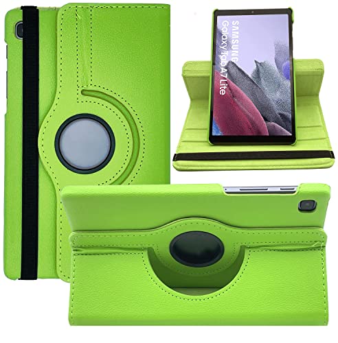 Dlahaby Hülle für Samsung Galaxy Tab A7 Lite 8,7 Zoll,PU Leder mit Drehbar Standfunktion Schutzhülle für Samsung Galaxy Tab A7 Lite 8,7 Zoll SM-T220 / T225 / T227 Tablet,Grün von Dlahaby