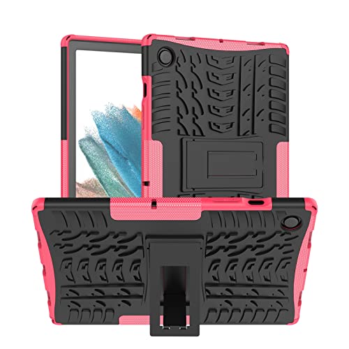 Dlahaby Hülle für Samsung Galaxy Tab A8 10,5 Zoll 2021 (SM-X200/X205/X207),PC & TPU Silikon mit Standfunktion Schutzhülle für Samsung Galaxy Tab A8 10.5'' Tablet,hot pink von Dlahaby