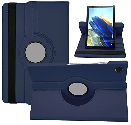 Dlahaby Hülle für Samsung Galaxy Tab A8 10.5 SM-X200/X205/X207, 360 Grad Drehung mit Standfunktion Schutzhülle für Samsung Galaxy Tab A8 10,5 Zoll 2021 Tablet,Dunkelblau von Dlahaby
