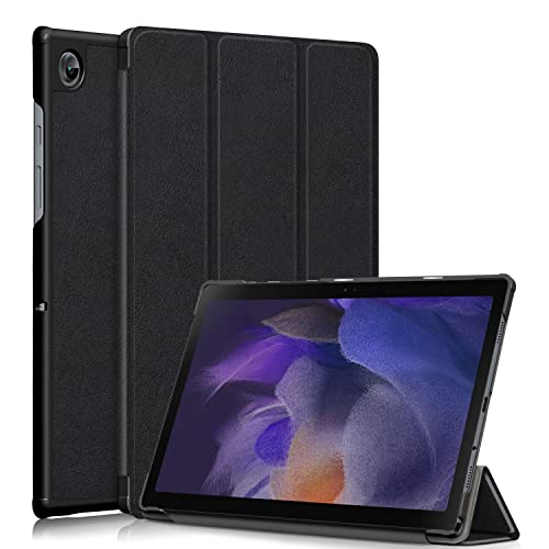 Dlahaby Hülle für Samsung Galaxy Tab A8 10.5 Zoll,PU Leder Schutzhülle mit Standfunktion Smart Case Cover für Samsung Galaxy Tab A8 10.5 Zoll SM-X200/X205/X207 2021 Tablet,Schwarz von Dlahaby