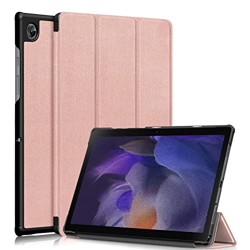 Dlahaby Hülle für Samsung Galaxy Tab A8 10.5 Zoll,PU Leder Schutzhülle mit Standfunktion Smart Case Cover für Samsung Galaxy Tab A8 10.5 Zoll SM-X200/X205/X207 2021 Tablet,roségold von Dlahaby