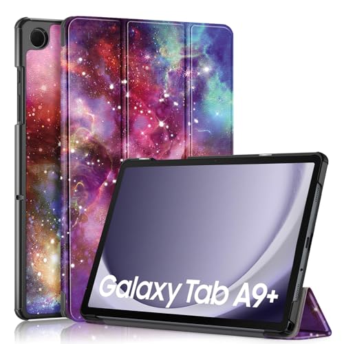 Dlahaby Hülle für Samsung Galaxy Tab A9 Plus 11 Zoll 2023,PU Leder Schutzhülle mit Standfunktion Smart Case Cover für Samsung Galaxy Tab A9+ SM-X210/X216/X218 Tablet,Galaxie von Dlahaby