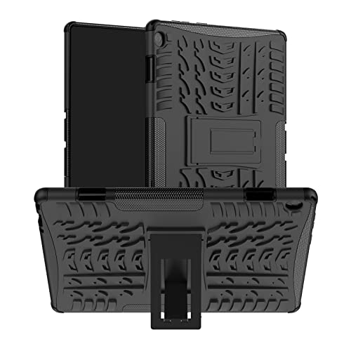 Dlahaby Schutzhülle für Lenovo Tab M10 (TB-X505L TB-X505F TB-X605L TB-X605F),Silikon + PC Cover mit Standfunktion Hülle für Lenovo Tab M10/M10 HD 10,1" Zoll Tablet,Schwarz von Dlahaby