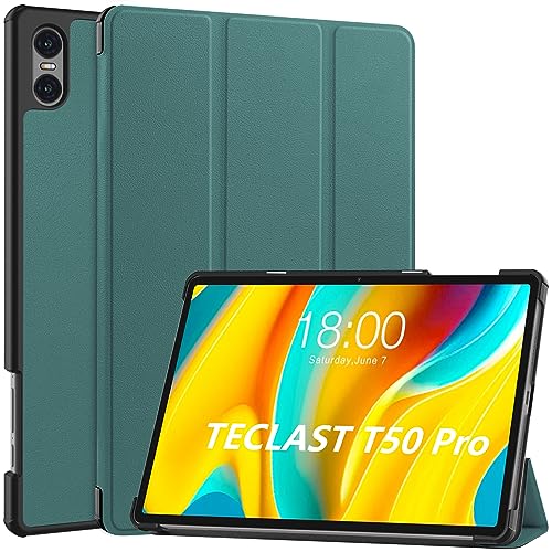 Dlahaby Schutzhülle für Teclast T50Pro 11 Zoll, Schutzhülle aus PU-Leder mit Halterung, Schutzhülle für Tablet Teclast T50 Pro, Dunkelgrün von Dlahaby