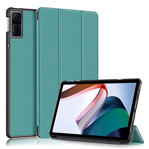 Dlahaby Schutzhülle für Xiaomi Redmi Pad 10.61 Zoll 2022,PU Leder Flip Cover mit Standfunktion Hülle für Xiaomi Redmi Pad 10.61 Zoll 2022 Tablet,dunkelgrün von Dlahaby