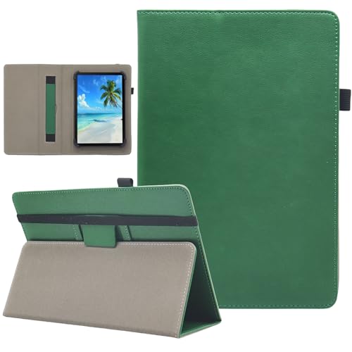 Dluggs Universal-Schutzhülle für 25,4 cm (10,1 Zoll) Android-Tablet, schmal, klappbar, Ständer, Folio-Lederschutzhülle für 24,6 - 27,9 cm (9,5 - 11 Zoll) Tablet, mit Handschlaufe, von Dluggs