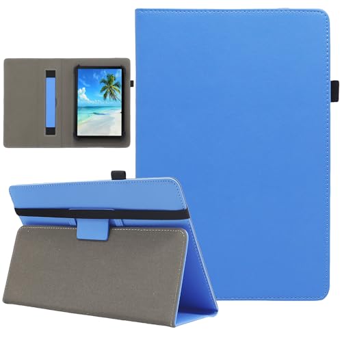 Dluggs Universal-Schutzhülle für 25,4 cm (10,1 Zoll) Android-Tablet, schmal, klappbar, Standfunktion, Folio-Lederschutzhülle für 24,6 - 27,9 cm (9,5 - 11 Zoll) Tablet, von Dluggs