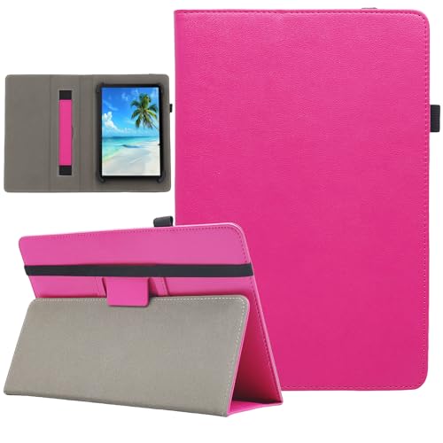 Dluggs Universal-Schutzhülle für 25,4 cm (10,1 Zoll) Android-Tablet, schmal, klappbar, Standfunktion, Folio-Lederschutzhülle für 24,6 - 27,9 cm (9,5 - 11 Zoll) Tablets, von Dluggs