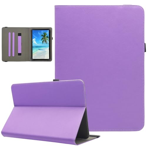 Dluggs Universal-Schutzhülle für Android-Tablets mit 17,8 cm (7 - 8,5 Zoll), PU-Leder, mehrere Betrachtungswinkel, Standfunktion, mit Handschlaufe, Violett von Dluggs