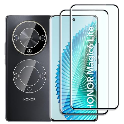 Dlxiks 2+2 Stück, Panzer Schutz Glas für Honor Magic 6 Lite 5G, 2 Stück Schutzfolie Mit 2 Stück Kameraschutz, 9H Härte, Anti-Kratzen, HD Klar Displayschutzfolie für Honor Magic 6 Lite 5G Dlxiks 2+2 Stück, Panzer Schutz Glas für Honor Magic 6 Lite 5G, 2 Stück Schutzfolie Mit 2 Stück Kameraschutz, 9H Härte, Anti-Kratzen, HD Klar Displayschutzfolie für Honor Magic 6 Lite 5G von Dlxiks