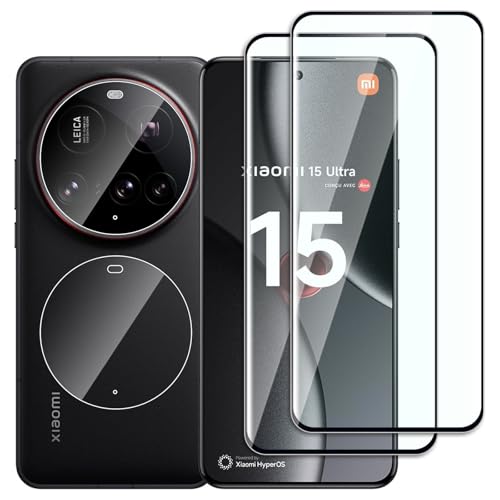 Dlxiks 2+2 Stück, Panzer Schutz Glas für Xiaomi 15 Ultra, 2 Stück Schutzfolie Mit 2 Stück Kameraschutz, 9H Härte, Anti-Kratzen, HD Klar Displayschutzfolie für Xiaomi 15 Ultra Dlxiks 2+2 Stück, Panzer Schutz Glas für Xiaomi 15 Ultra, 2 Stück Schutzfolie Mit 2 Stück Kameraschutz, 9H Härte, Anti-Kratzen, HD Klar Displayschutzfolie für Xiaomi 15 Ultra von Dlxiks